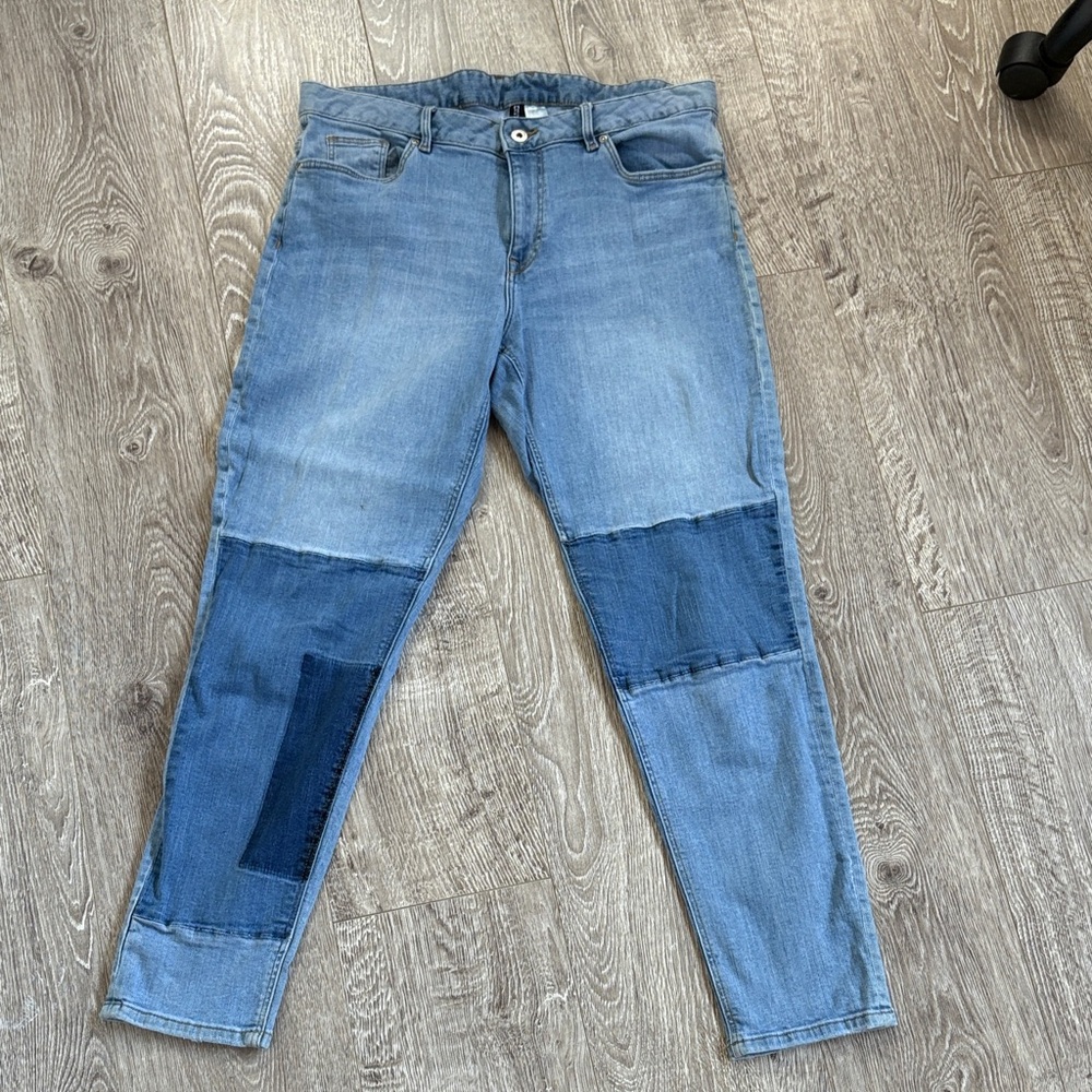 H&M Women's Skinny Jeans - Light and Dark Blue